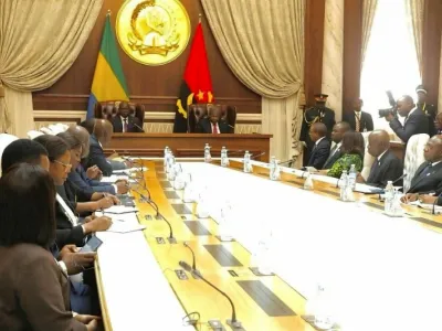Brice Clotaire Oligui Nguema, président du Gabon en visite d'État en Angola