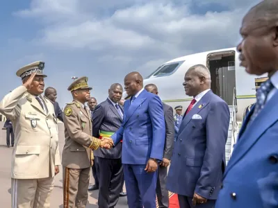 Brice Clotaire Oligui Nguema, président du Gabon à son arrivée à Brazzaville