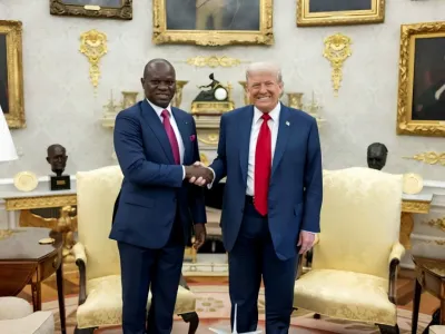 Brice Clotaire Oligui Nguema, président du Gabon et Donald Trump président des États-Unis