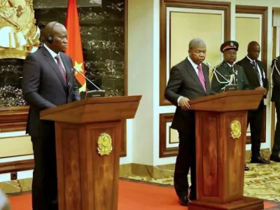 Brice Clotaire Oligui Nguema, président du Gabon et João Lourenço, président de l'Angola