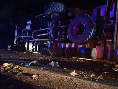 Camion militaire accidenté à Moanda