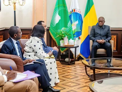 Délégation conduite par la ministre de la Santé, Nkana Ayo-Bivigou, et reçue par le chef de l’État Oligui Nguema