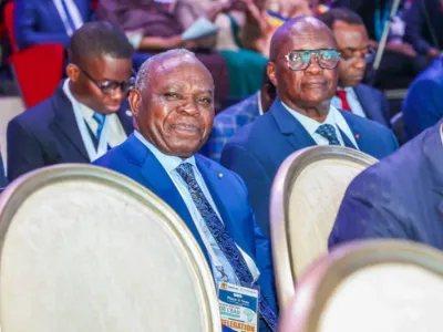 Philippe Tanangoye, ministre de l’accès universel à l’eau et à l’énergie au Forum africain de l'eau à N'Djamena 