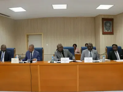 Germain Biahodjow, ministre de la Communication et des Médias à l'Assemblée Nationale