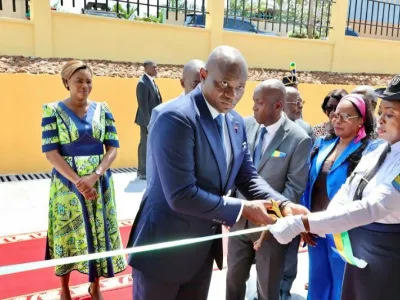 Brice Clotaire Oligui Nguema, président du Gabon à l'inauguration de l’annexe du tribunal
