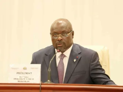 Michel Régis Onanga Ndiaye, président de l'Assemblée nationale
