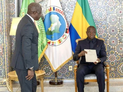 Brice Clotaire Oligui Nguema, président du Gabon et hermann Immongault, vice-président du gouvernement