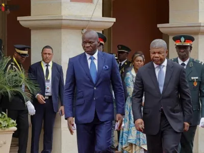 Brice Clotaire Oligui Nguema, président du Gabon et João Lourenço, président de l'Angola
