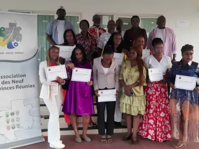 Participantes à la formation à l'art et à l'évènementiel