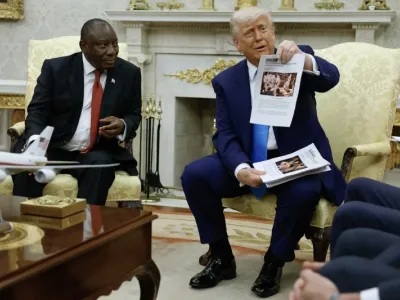 Cyril Ramaphosa et Donald Trump. © DR