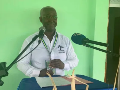 Raymond Ndong Sima, président de l’Alliance patriotique (AP) 