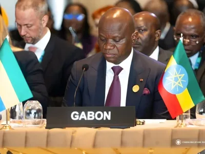Le président de la République, Brice Clotaire Oligui Nguema, lors des travaux.